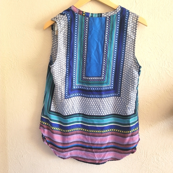 Brixon Ivy,  Fallon Mixed Print Sleeveless Blouse, Multicolor, Size Medium - Picture 4 of 4